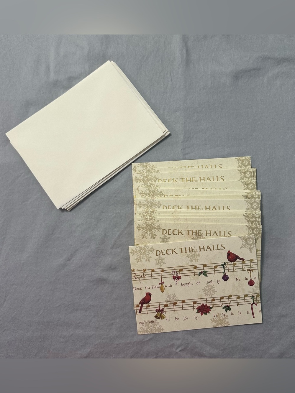 Graphique De France "Deck The Halls" Christmas Cards Set - 15 Cards 9 Envelopes